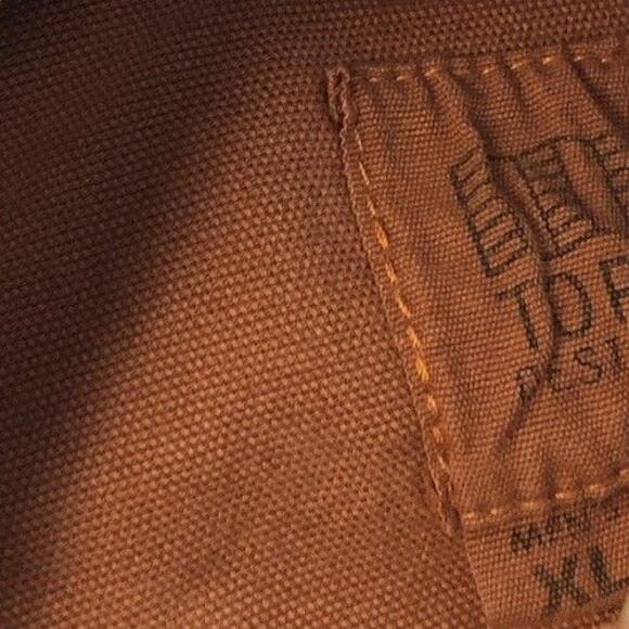 Topo Designs Canvas Button Down Shirt Orange Rust Men’s XL - Picture 11 of 12